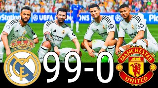 FC 25 -MESSI RONALDO NEYMAR & MBAPPE | ALL STARS | REAL MADRID 100-0 MAN UTD