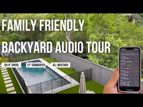 Backyard/Poolside PRO Sonos System Tour! 6 SAT speakers + IN GROUND SUBWOOFER!