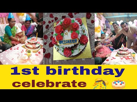Drishana 1st  birthday celebrate 🎉 ।। 1 year baby activities।।
