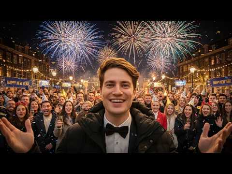 Amsterdam VLOG - I celebrated New Year's Eve EVERY HOUR 😂🎉