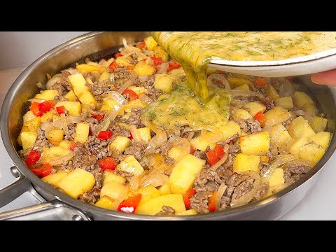 Just pour eggs over the potatoes and the result will be amazing! Delicious recipe!