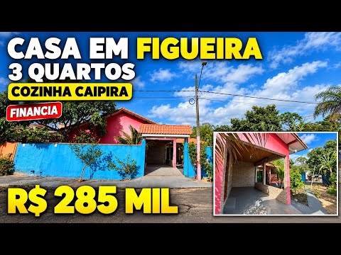 PARECE CHÁCARA, MAS É NO CENTRO! CASA INCRÍVEL EM FIGUEIRA R$285MIL
