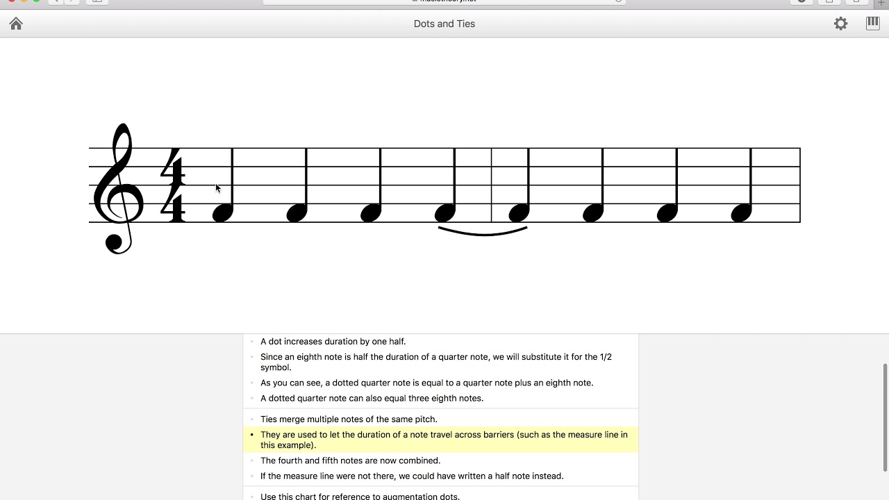 Beginner Music Theory Lesson 5: Dots and Ties