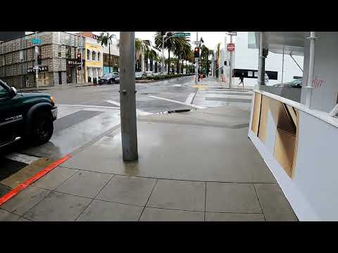 Beverly Hills in the rain