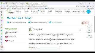 Làm bài thi violympic bài số 3 vòng 1 lớp 5 năm 2024 - 2025