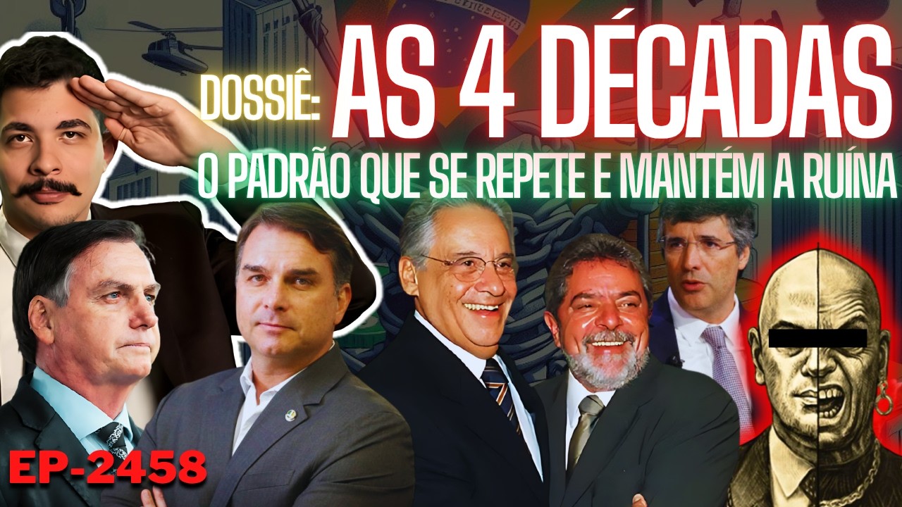 Dossiê: AS 4 DÉCADAS - O Padrão Que SE REPETE e Mantém a RUÍNA. Flávio vs Lula Vai ALÉM da Eleição.