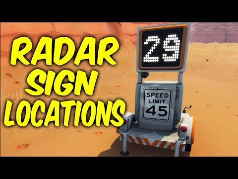 Fortnite All 5 Radar Sign Locations Week 5 Challenge Record A Speed - fortnite week 5 challenges radar sign locations record a speed of 27 or more