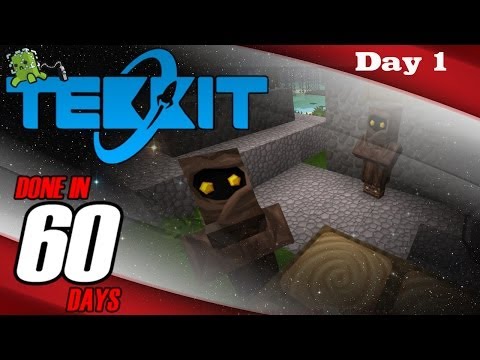 Tekkit 1.6.4 - Done in 60 Days: Day 1 (Part 1) "Gibber Jabber Ewoks"