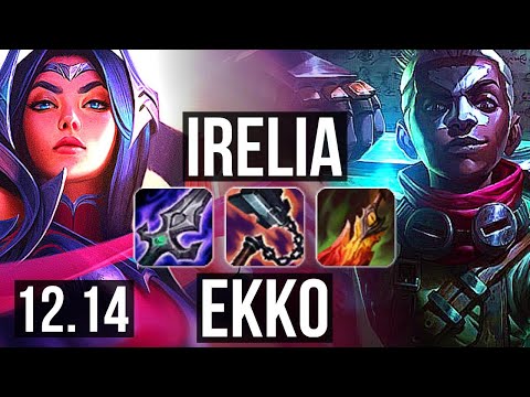 IRELIA vs EKKO (MID) | 78% winrate, Legendary, 14/3/6 | EUW Master | 12.14