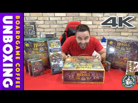 Heroes of Land Air and Sea 4K Unboxing with all expansions