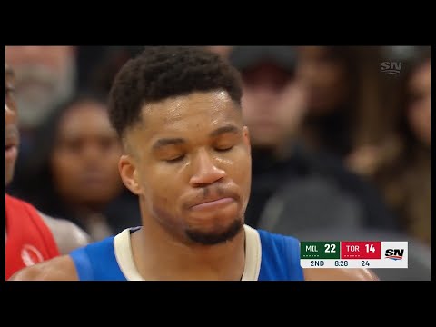 Chris Boucher Swats Giannis - Raptors vs Bucks | 1/04/2023