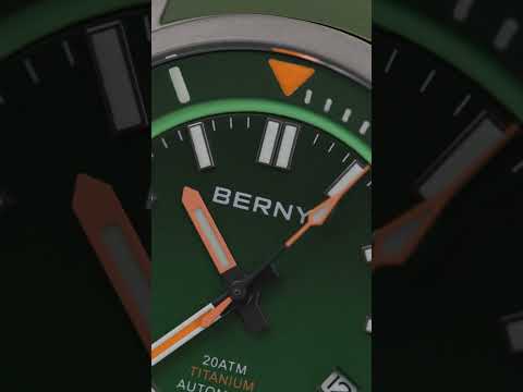⚡GREEN = GO EXPLORE!🔥 BERNY 200M Titanium Diver Just Launched! #watch #fashion #automobile #sale