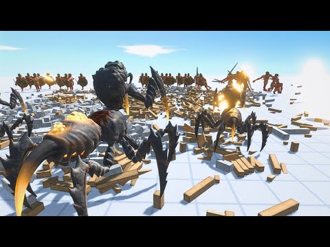 5 VONTIS ALIEN VS 100 ANCIENT HUMANS - Animal Revolt Battle Simulator