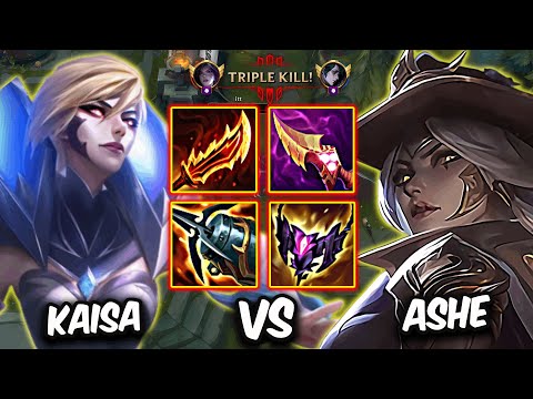 Kaisa vs Ashe ADC ( PERFECT KDA ) Korea Master 312 LP | Patch 25.22