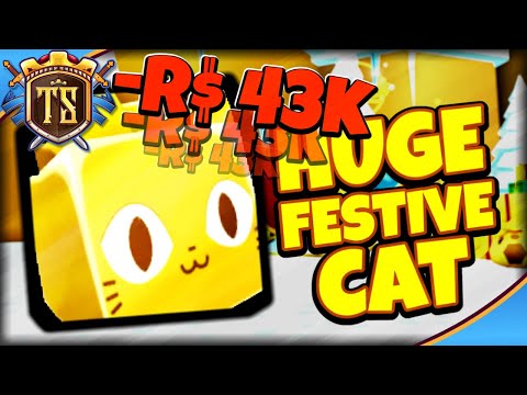 Brugte 43K Robux, Fik GOLDEN Huge Festive Cat!🤩🎁 - Pet Simulator X | Dansk Roblox med TortenSkjold