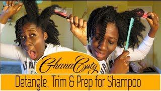 preview picture of video '❤ 50|GhanaCuty: Detangle, Trim & Prep For Shampooing Natural Hair with Ease ❤'