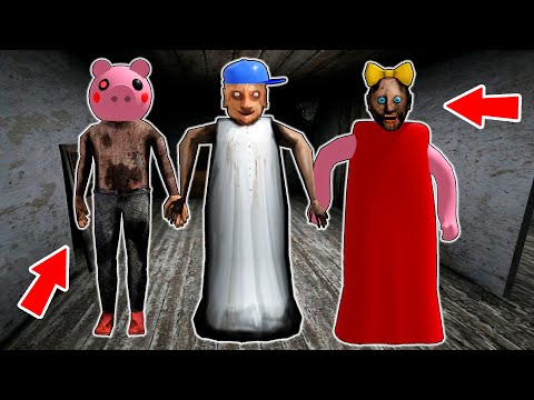 Granny vs Piggy vs Grandpa - funny horror school animation (Compilation #23)