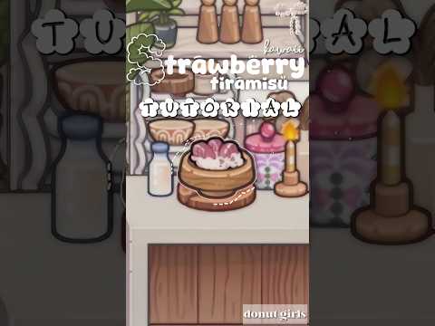 Tutorial 🍓✨ Strawberry tiramisu super Recipe pazu avatar world secrets new update #avatarworld #pazu