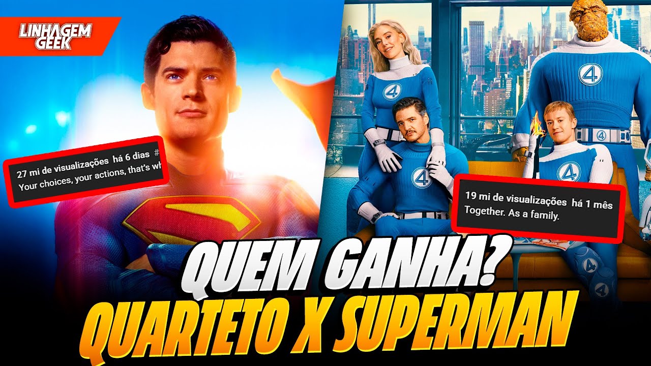 HUMILHANTE! TRAILER DE SUPERMAN ATROPELA QUARTETO FANTÁSTICO!