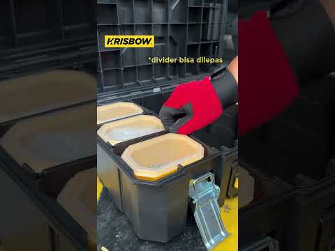 Gambar Krisbow 52.8x34.9x28.8 cm Kotak Perkakas Modular Lrmtb2 - Hitam