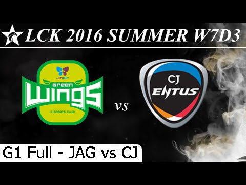 JAG vs CJ Game 1 Full + Damage 06/07/2016 - LCK Summer 2016 W7D3M4 Jin Air Greenwings vs CJ Entus