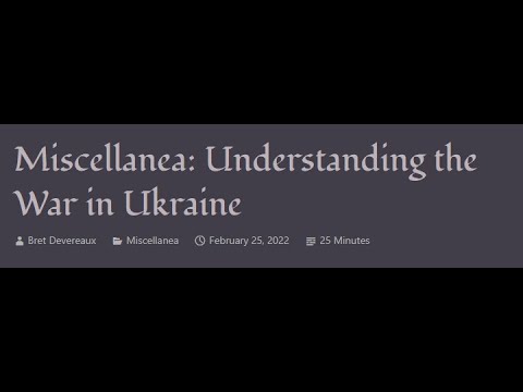 ACOUP - Understanding the War in Ukraine