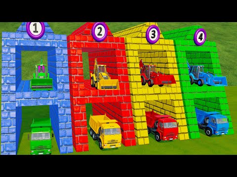 GARAGE OF COLORS! WHEAT LOAD & TRANSPORT FROM NEW GARAGE w/ COLORED TRUCKS! Farming Simulator 22