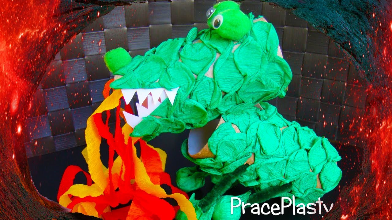 Smok z rolek po papierze