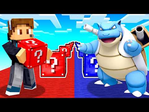 RED Vs BLUE Pokémon Lucky Block Race!