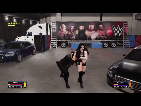 WWE 2K18 Paige VS Nia Jax Backstage Brawl