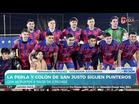 La Perla y Colón de San Justo siguen punteros | Fernando Márquez - Goleador azulgrana