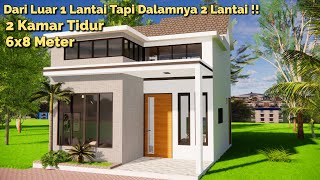 Rumah Mezzanine Luas 6 x 8 M Punya 2 K.Tidur