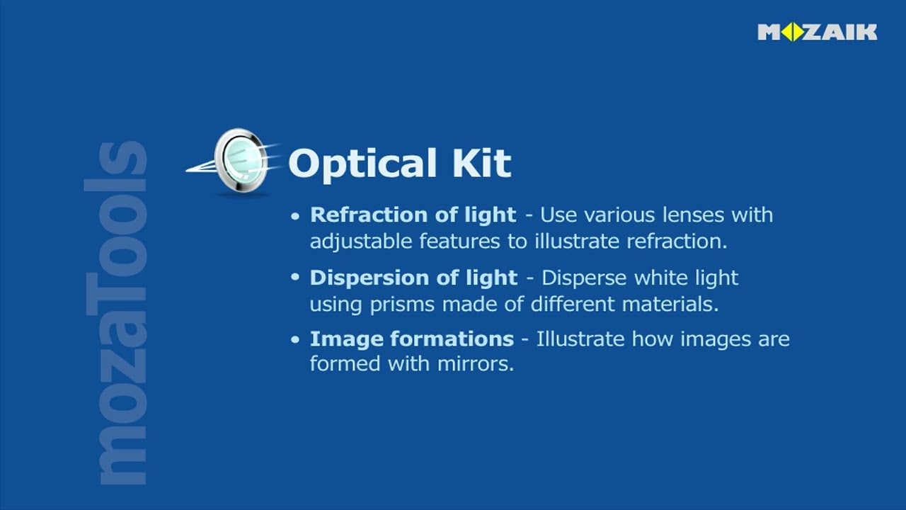 mozaBook Interactive Teaching Software - Optical kit tutorial video