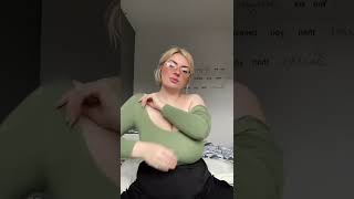 Braless no bra bouncy bouncing boobs dancing tiktok nip slip boob