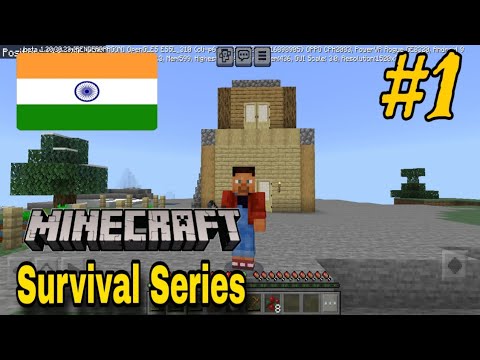 Omm Gaming  - Minecraft Pe Survival series EP-1 in Hindi | I made survival house & iron tools | #minecraftpe
