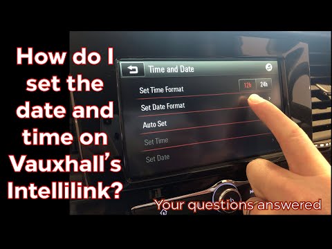 Setting the date and time on Vauxhall intellilink