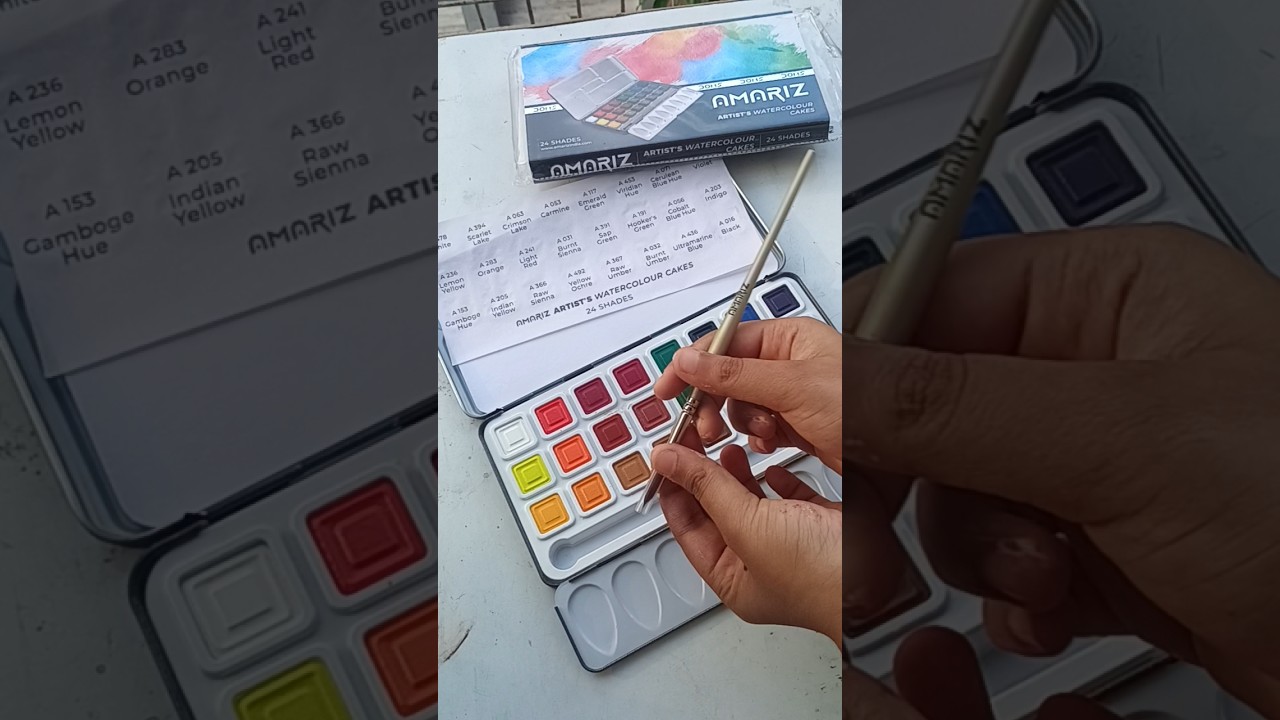 Doms amariz watercolours cakes 24shades 🌷✨ #shorts #viral