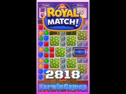 Royal Match Level 2818 - No Boosters Gameplay