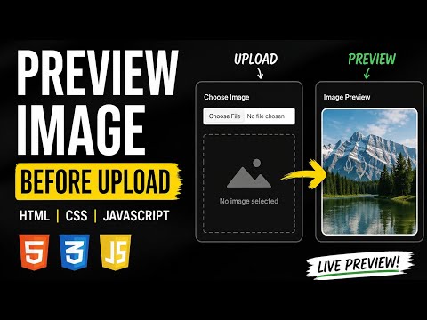 How To Preview Image Before Upload Html Css Javascript