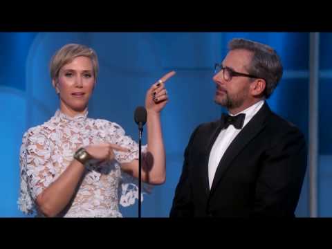Кристен Уиг и Стив Карелл рассмешили зал на «Золотом глобусе-2017» (сабы Кинаоборот)