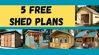 5 FREE Shed Plans | 📐DIY Shed Plans With Materials List + Cut List | Easy Shed Plans for Your Garden