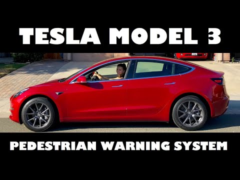 Tesla Model 3 Pedestrian Warning System PWS Noise Maker Sound