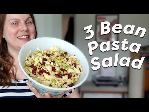 I found the BEST salad to take to a picnic! 3 Bean Pasta Salad Recipe