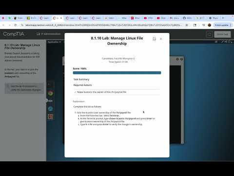 8.1. 0 lab : Manage Linux File Ownership