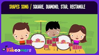 Shapes Song for Kids | Square Diamond Star Rectangle | The Kiboomers