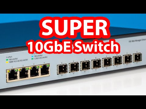 10Gbe Ethernet Switch Unmanaged with 2 x 10Gb RJ45 Ports + 4 x 2.5Gb Base-T Ports, Desktop/Wall Mount NICGIGA 6 Port 10Gbps Network Switch for Wireless AP, NAS, PC video review thumbnail