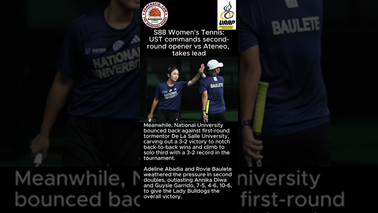 UAAP Women's Tennis: UST topples Ateneo, NU nips DLSU