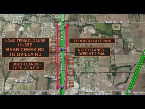 Major I-35E road work begins Tuesday in North Texas: Everything drivers need to know