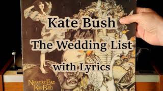 KATE BUSH - The Wedding List - Vinyl + Lyrics