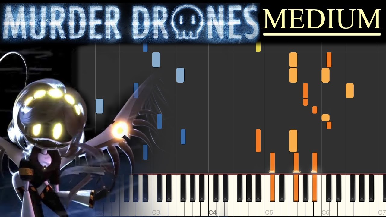 Disassembly Required MEDIUM Piano Tutorial + Sheets [Murder Drones OST]